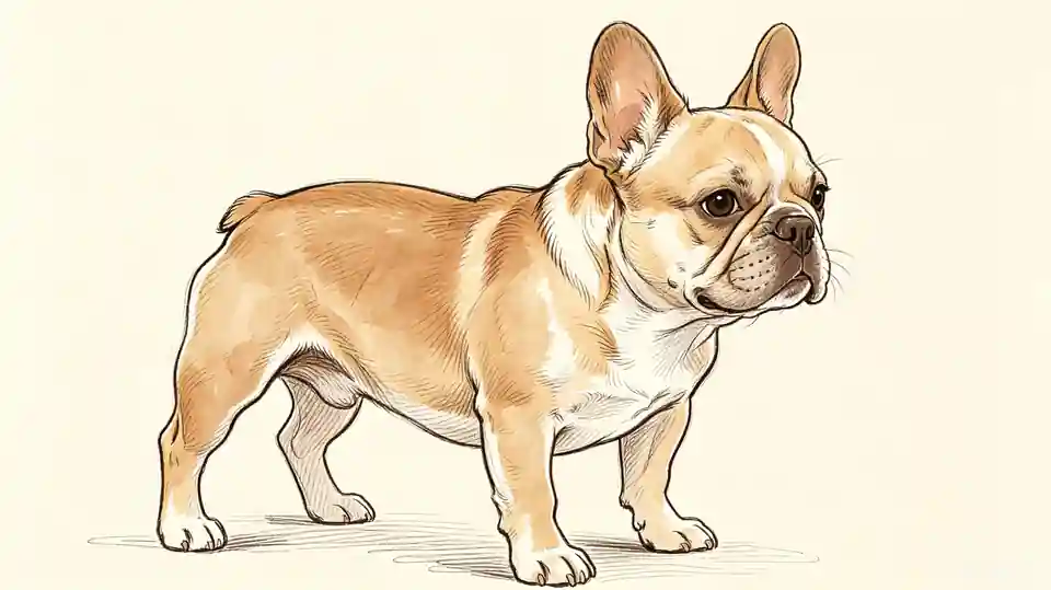 French Bulldog puppy care and healthy growth milestones illustration