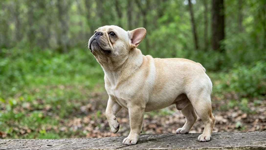Fluffy French Bulldog puppy showing long hair coat and rare Frenchie appearance