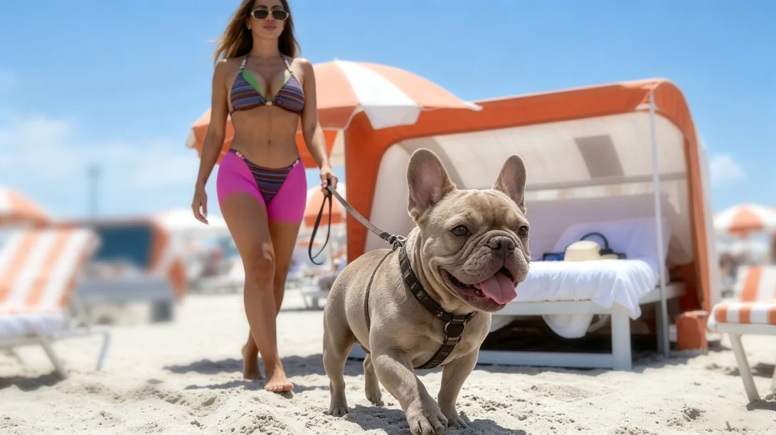French Bulldog showing signs of sensitive skin and allergies