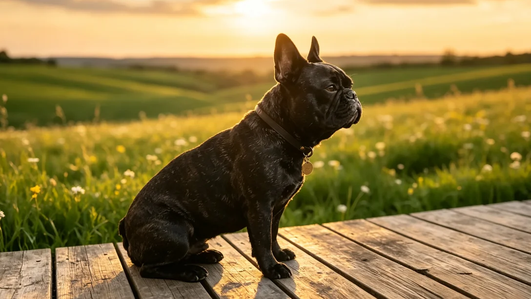 Healthy French Bulldog outdoors