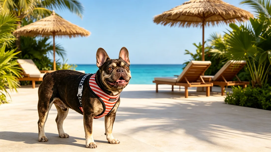 French Bulldog skin fold allergy inspection and health evaluation