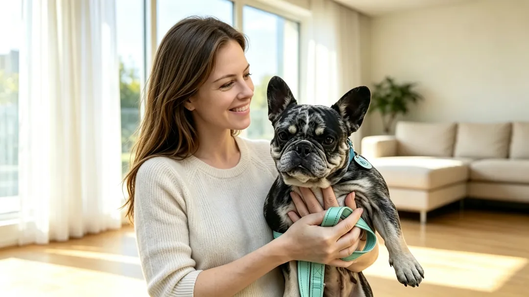 French bulldog puppy eating from a bowl during structured daily feeding schedule