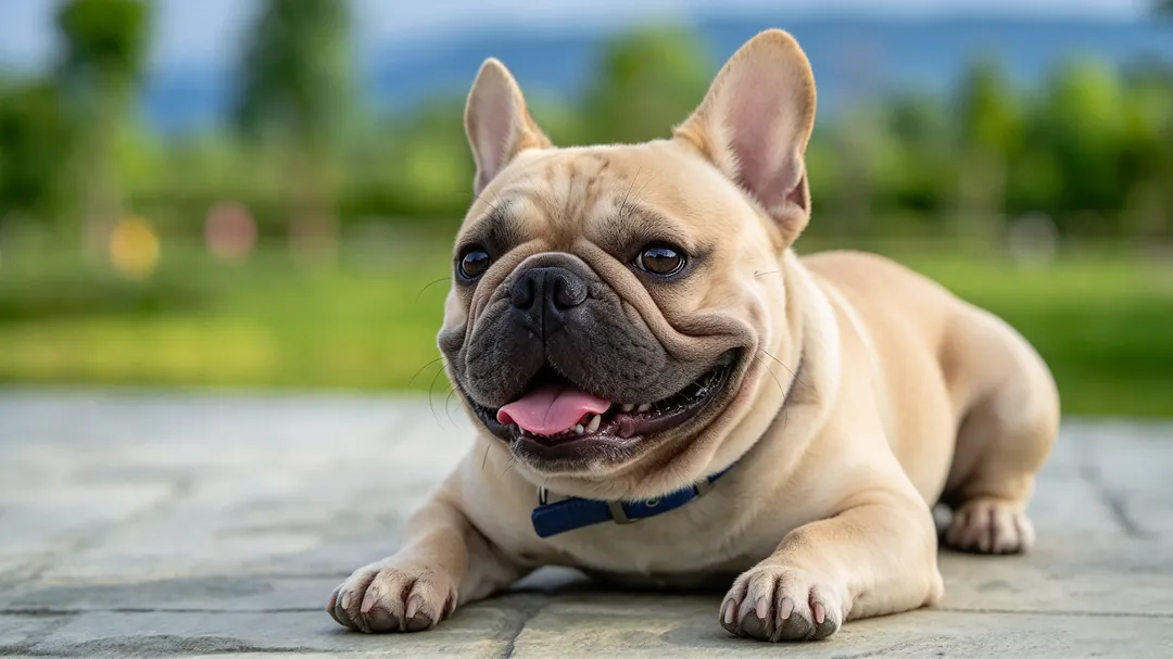 French Bulldog puppy interacting safely with a calm adult dog during a controlled puppy socialization session